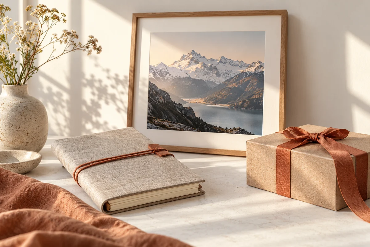 Collection de démonstration : carnet, affiche et coffret artisanal